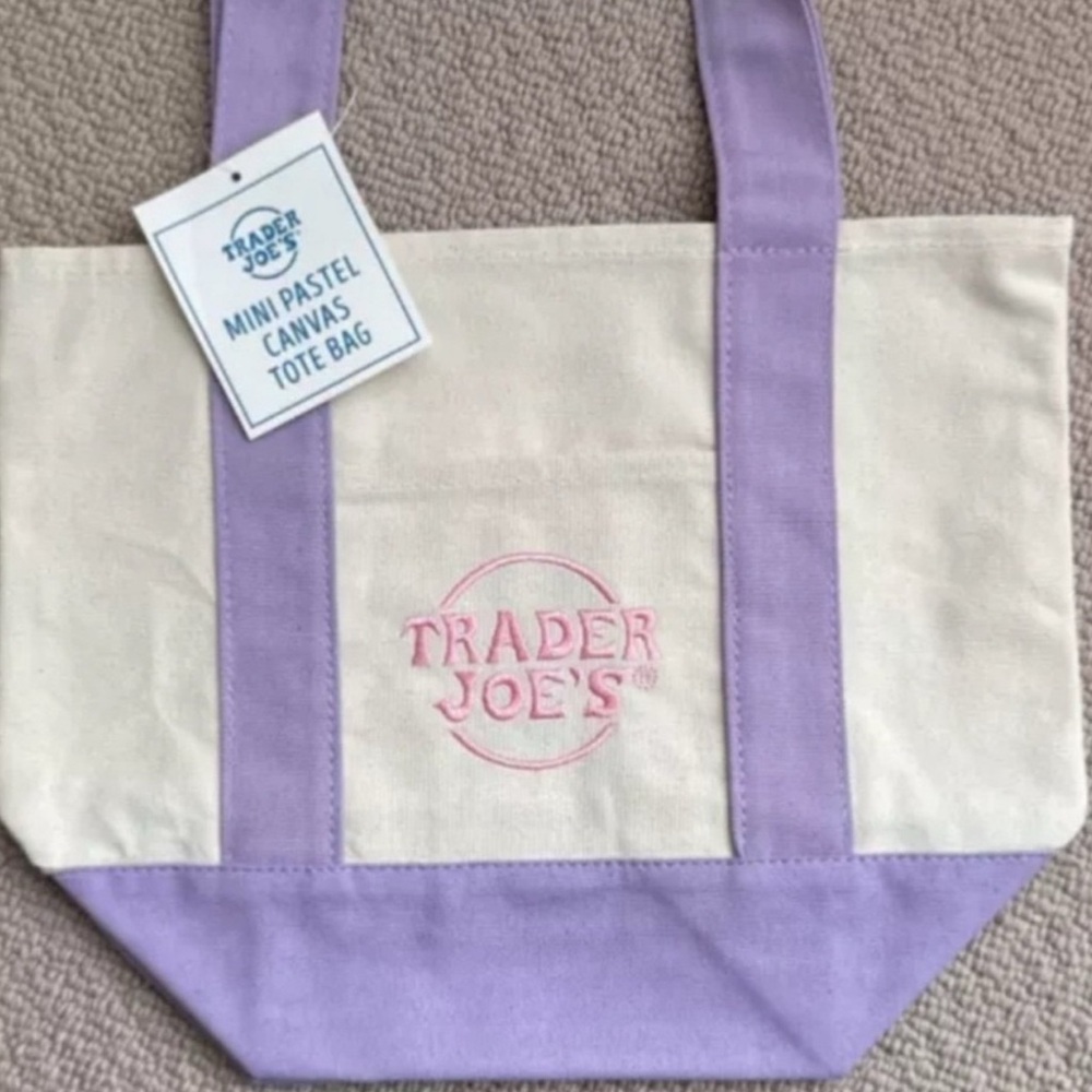 Trader Joe’s Mini Canvas Tote Bag - Purple 💜